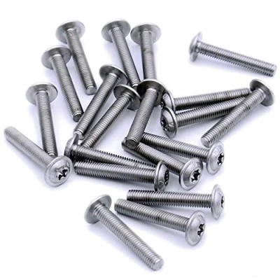 Image of M3 (3mm x 14mm) Flanged TX Socket Button Machine Screw (Bolt) Stainless Steel (A2) (Pack of 20)