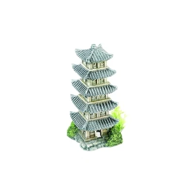 Image of Classic Oriental Tower &amp; Plants Aquarium Ornament Fish Tank Decoration 3156