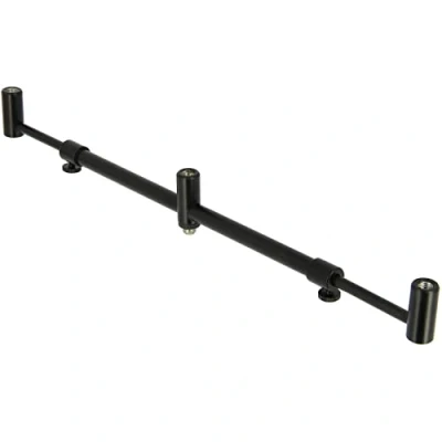 Image of DNA Leisure Fishing 3 Rod Buzz Buzzer Bars Black Adjustable 30 50cm Carp Tackle Rests