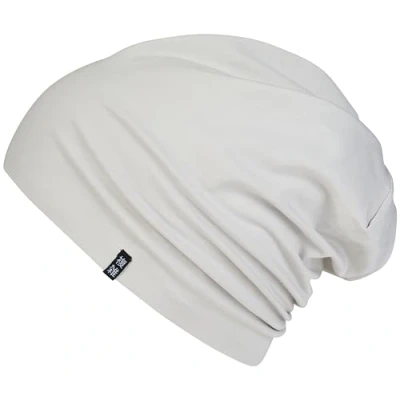 Image of Enter the Complex® Light Jersey Beanie Hat, Women and Men, Cotton Slouch Beanie, Elastic, Petrol Blue, L/XL