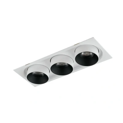 Image of Outsider Integrated LED Adjustable Triple Recessed Downlight, White, 4000K