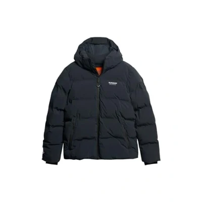 Image of Superdry Men&#039;s Hooded Boxy Puffer Jacket, Eclipse Navy Blue, S
