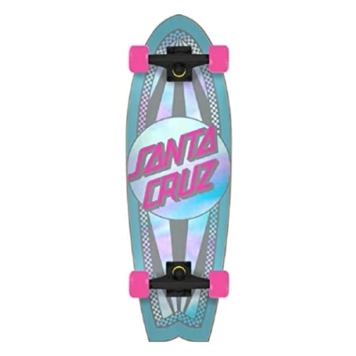 Image of Santa Cruz Skateboards Prismatic Dot Shark Cruzer, 8.8in x 27.7in