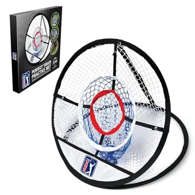 Image of PGA TOUR Perfect Touch Chipping Net 3 Ring Golf for Wedge Practice, Ideal Nets Garden, Gifts Enthusiasts
