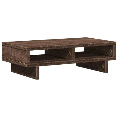 Image of vidaXL Monitor Stand Brown Oak 50x27x15 cm Engineered Wood
