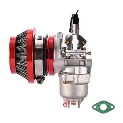 Image of GOOFIT 44mm Motorcycle Air Filter Stack Carburetor Carb Replacement For 2 Stroke 43cc 47cc 49cc ATV Four wheel off road vehicle lawn mower Scooter Red