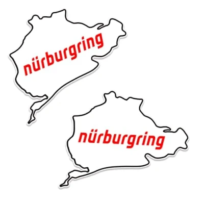 Image of Biomar Labs 2 x Vinyl Sticker Nürburgring Map Germany Track Car Motorcycle Bicycle Window Laptop Tuning B 17