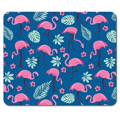 Image of Destination Vinyl ltd Pink Flamingo Mouse Mat Pad Tropical Pattern Cute Girls PC Computer #8461