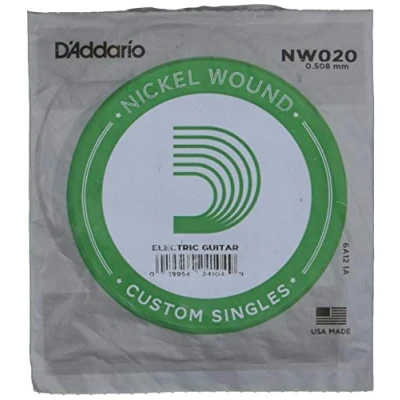 Image of D&#039;Addario NW020 Nickel Wound Single String for guitar .020&quot; Gauge