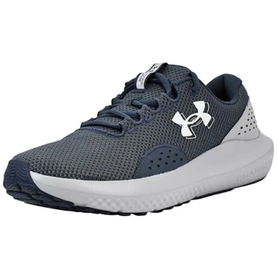 Image of Under Armour Men&#039;s Charged Surge 4 Sneaker, (044) Downpour Gray/Mod Gray/White, 10