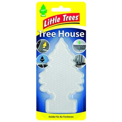 Image of Little Trees Tree House Shaped Air Freshener Holder, Clear, Single Item