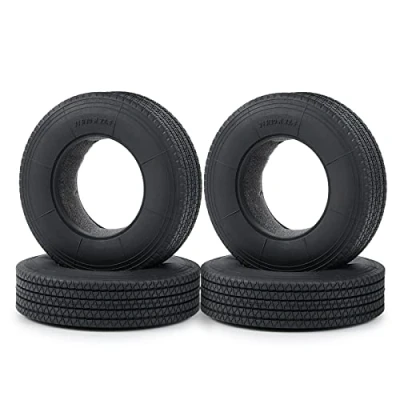Image of AXspeed 1/14 RC Tyres, 4pcs 22mm Wheel Tyres Tires for Tamiya Trailer Tractor Car