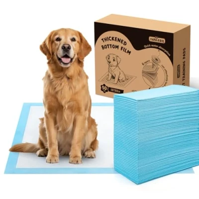 Image of Nobleza Puppy Pads 50 Pack 90x60cm, Super Absorbent Pet Dog Training Large, Leak Proof 5 Layers Pee Pad Mats, Toilet Wee Pad, Disposable Incontinence Dogs Potty Mats