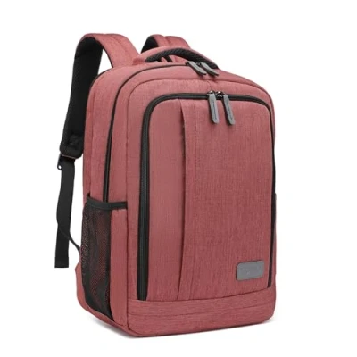 Image of Kono Laptop Backpack for Men Computer Bag 15.6 Inch Notebook School Bags Casual Daypack Rucksack Women Travel Business Work College (Claret)