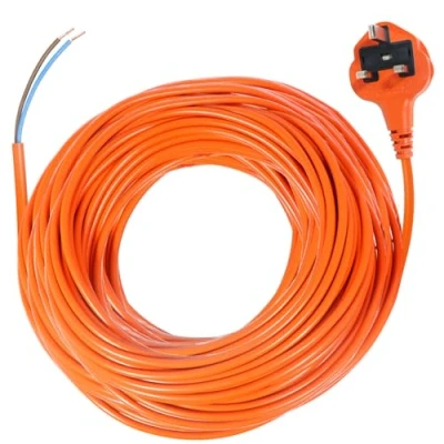 Image of SPARES2GO Universal 20m Cable &amp; Lead Plug for Strimmers, Trimmers, Hedge, Cutters, Lawnmowers (20 Metre)