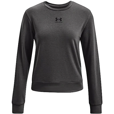 Image of Under Armour Womens Terry Long Sleeve Performance T Shirt Jet Grey M