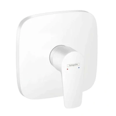 Image of hansgrohe 71765700 Talis E Single Lever Flush Mounted Shower Fitting Matt White Mixer, Dusche