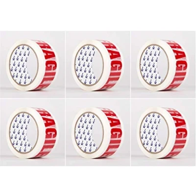 Image of K One 6 ROLLS OF FRAGILE PARCEL PACKING TAPE 48MM X 66M