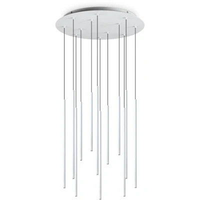 Image of Filo LED 12 Light Cluster Pendant Ceiling White 2700K
