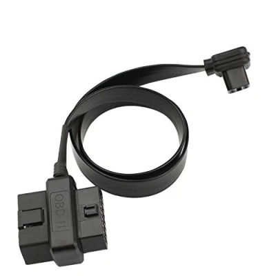 Image of Futheda Ultra Low Profile 2 in 1 OBDII OBD2 16 Pin Female to Male/Female Connector Adapter Splitter Extender Extension Cable 60cm