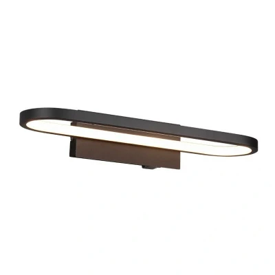 Image of Gianni Modern 40cm Bathroom Wall Lamp Black Matt 3000K IP44 UK Stock