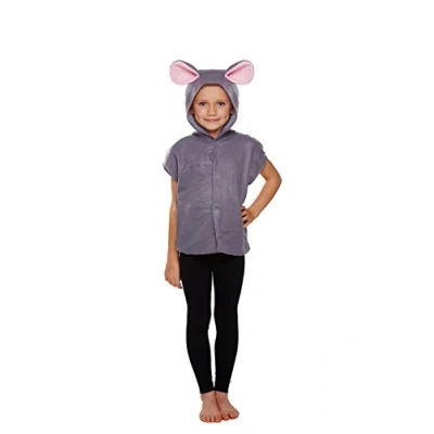 Image of HENBRANDT Children’s Grey Mouse Costume World Book Day School Play Pantomime Halloween Xmas Nativity Animal Fancy Dress Outfit for Kids Girls and Boys (Age 7 9)