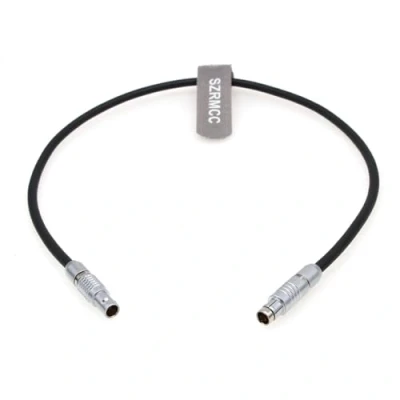 Image of SZRMCC Arri Alexa RS Fischer 3 Pin Male to 0B 2 Power Cable for Teradek Bond Bolt SmallHD Monitor (Straight 2Pin)