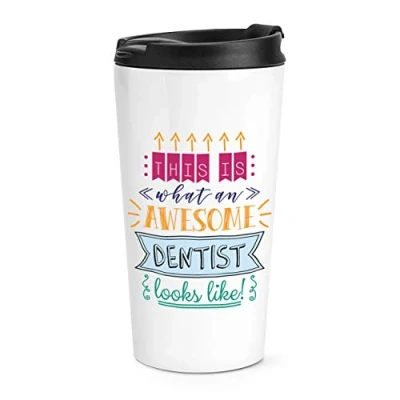 Image of This is What an Awesome Dentist Looks Like Travel Mug Cup