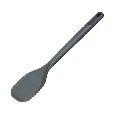 Image of Zyliss Spoontula Large, Sustainable Wheat Straw/Silicone, Cooking Spoon/Spatula, Heat Resistant Silicone Head, Beluga Grey, 31cm x 6cm, Dishwasher Safe, 5 Year Guarantee