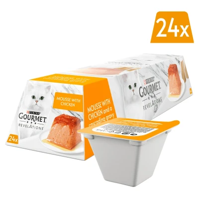 Image of GOURMET Revelations Mousse Chicken Wet Cat Food 4x57g