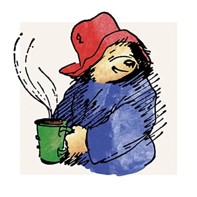 Image of Museums &amp; Galleries Paddington Bear Takes a Tea Break Blank Greeting Card with Envelope