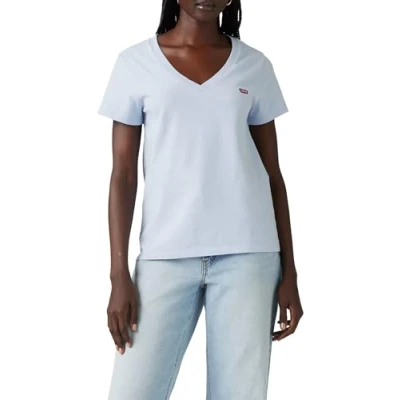 Image of Levi&#039;s Women&#039;s The Perfect V Neck T Shirt, Skyway, M