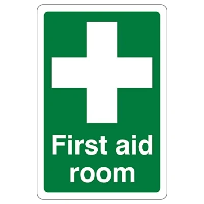 Image of 300mmx400mm First Aid Room Sign Rigid Plastic
