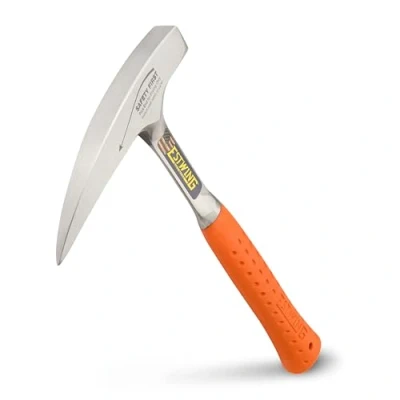 Image of ESTWING Rock Pick 22 oz Geological Hammer with Pointed Tip &amp; Shock Reduction Grip EO 22P, Orange