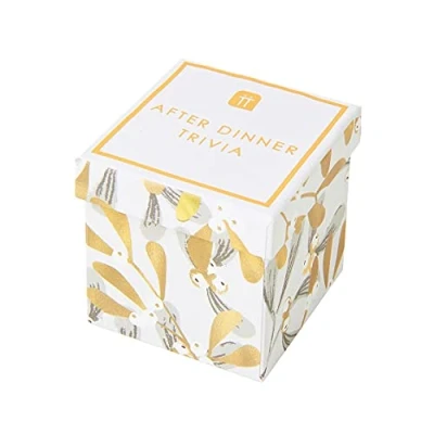 Image of Talking Tables Christmas TRIVIA Quiz Questions &amp; Charades Cards After Dinner Table Game in Mistletoe Box Xmas Gifts for Him or Her, Stocking Filler, BC MIST
