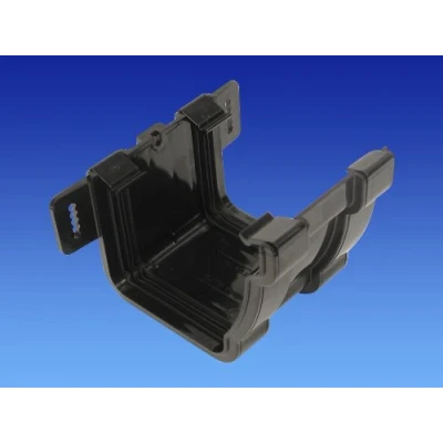 Image of OSMA Black 111mm Gutter Union/Joiner for Stormline Ogee System 8T809B