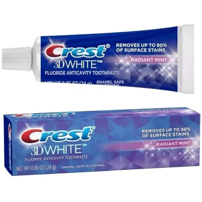 Image of Crest 3d White Vivid Fluoride Anticavity Toothpaste Radiant Mint 0.85 Oz