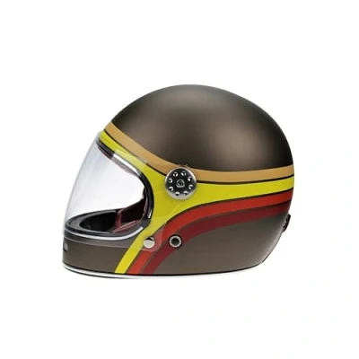 Image of ViPER F656 Motorcycle Full Face Helmets ECE 22.06 Approved Motorbike Scooter Men Women Biker Rider Sports Racing Touring Crash Bike Safety Wear Helmet (Rust Stripe Graphic,L)