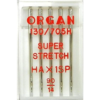 Image of 5 Organ sewing machine needles HA x 1 SP / pc. 90 super stretch (for 130/705H system), domestic machines