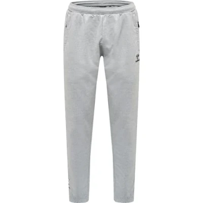 Image of hummel Hmlmove Grid Cotton Men&#039;s Casual Pants Grey Melange