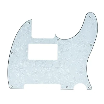 Image of KAISH 8 Hole Tele Guitar Humbucker Pick Guard TL Pickguard for Telecaster/Tele Made in USA/Mexico White Pearl