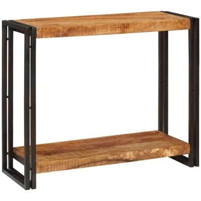 Image of vidaXL Console Tables Brown 90 x 33 75 cm Solid rough mango wood