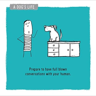 Image of A Dog&#039;s Life Conversations with Your Human Greeting Card Woodmansterne Cards 478550