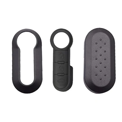 Image of Replacement Rubber 3 Buttons Compatible With Fiat Punto Stylus Panda 500 500L Lancia Delta Plastic Cover Keychain Accessories Spare Parts Key Shell Car Remote Control Tasti+Guscio