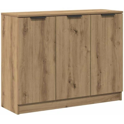 Image of vidaXL Sideboard Cupboard/Side Cabinet/Highboard Artisan Oak, Engineered Wood with Ample Storage, for Living Room/Bedroom, Brown 90.5x30x70 cm
