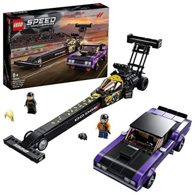 Image of LEGO 76904 Speed Champions Mopar Dodge//SRT Top Fuel Dragster and 1970 Dodge Challenger T/A