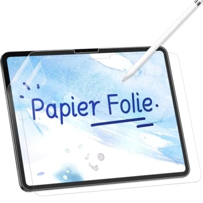 Image of IPROKKO [2 Pack iPad Pro 13 Inch Screen Protector, Like Paper Compatible with 2024 (M4) Matte PET Film for Drawing and Writing, Anti Glare Blue Light