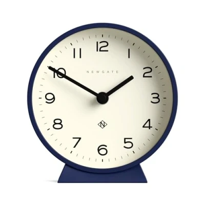 Image of NEWGATE® M Mantel Silent Sweep Clock &#039;No Tick&#039; A Modern Mantelpiece Small Clocks Minimalist Dial (Pmidnight Blue)