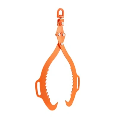 Image of VEVOR 32in Log Lifting Tongs, 2 Claw Heavy Duty Steel Grapple, 1543LBS Capacity, Swivel Graper Timber, Eagle Design, Skidding Tongs for Trucks, Tractors, Forklifts