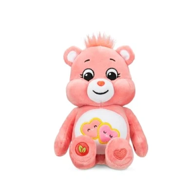 Image of Care Bears Love A Lot Bear 22cm Bean Plush Collectable Cute Toy, Cuddly Toys for Children, Soft Girls and Boys, Teddies Suitable Boys Ages 4+ Basic Fun 22033